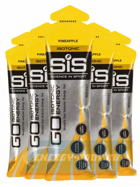 Энергетический гель SCIENCE IN SPORT (SiS) GO Isotonic Energy Gels 5 x 60 мл, Ананас