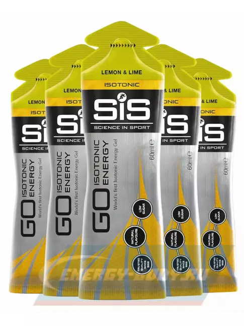 Энергетический гель SCIENCE IN SPORT (SiS) GO Isotonic Energy Gels 5 x 60 мл, Лимон-Лайм