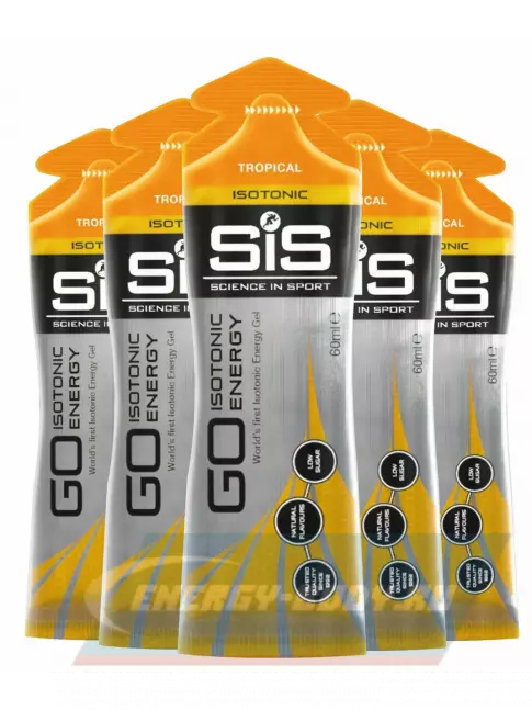 Энергетический гель SCIENCE IN SPORT (SiS) GO Isotonic Energy Gels 5 x 60 мл, Тропик