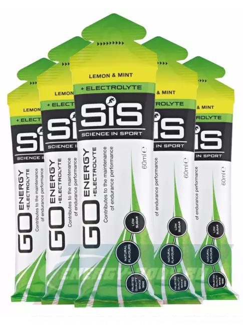Энергетический гель SCIENCE IN SPORT (SiS) Go Energy + Electrolyte Gels 5 x 60 мл, Лимон-Мята
