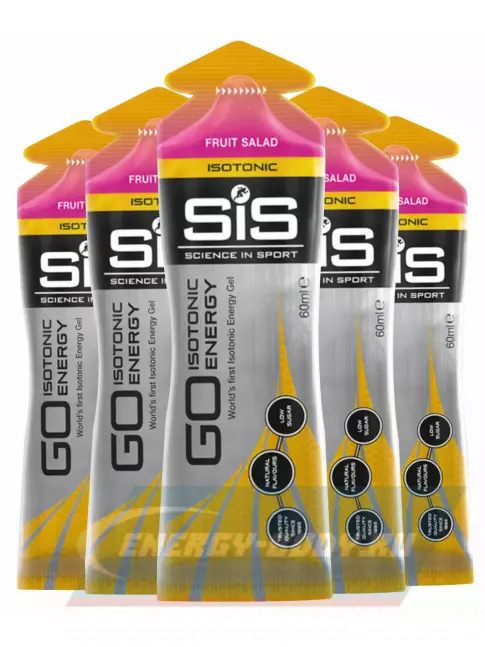 Энергетический гель SCIENCE IN SPORT (SiS) GO Isotonic Energy Gels 5 x 60 мл, Фруктовый салат