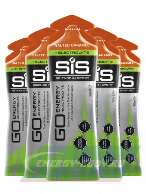 Энергетический гель SCIENCE IN SPORT (SiS) Go Energy + Electrolyte Gels 5 x 60 мл, Соленая карамель