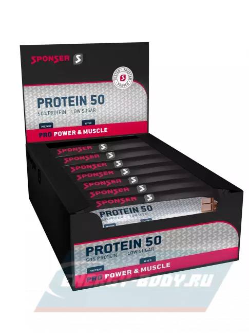 Батончик протеиновый SPONSER PRO PROTEIN BAR 50 25 x 50 г, Шоколад