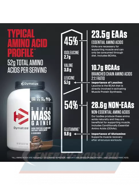 Гейнер Dymatize Super Mass Gainer 2700 г, Шоколад
