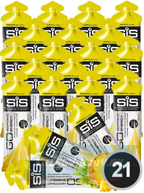 Энергетический гель SCIENCE IN SPORT (SiS) GO Isotonic Energy Gels 21 x 60 мл, Ананас