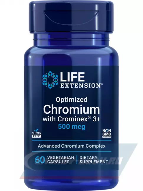 Минералы Life Extension Optimized Chromium with Crominex 3+ 500 mcg 60 капсул