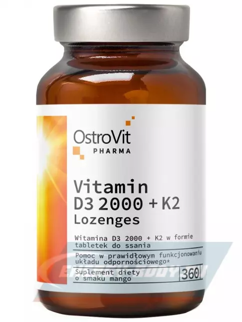  OstroVit Vitamin D3 2000 + K2 Lozenges 360 таблеток