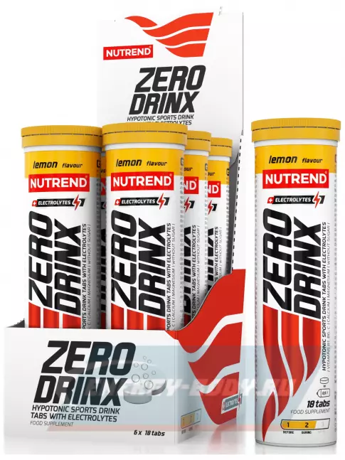  NUTREND ZERODRINX TABS 6 x 18 таблеток, Лимон