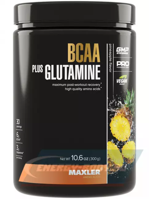 ВСАА MAXLER BCAA + Glutamine 300 г, Ананас