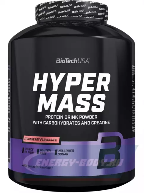 Гейнер BioTechUSA Hyper Mass 4000 г, Клубника