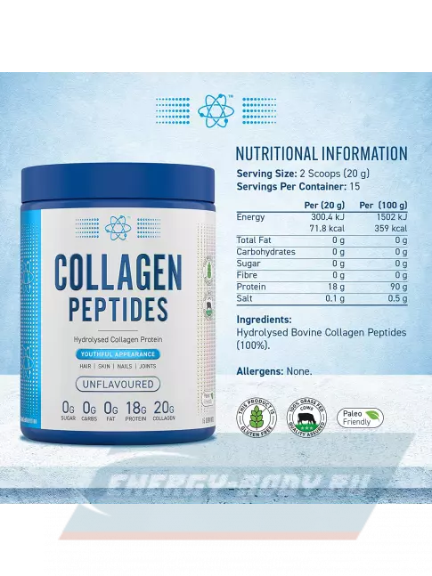 COLLAGEN APPLIED NUTRITION COLLAGEN PEPTIDES 300 гр, не ароматизированный