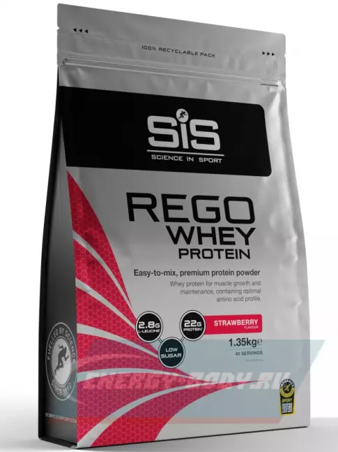  SCIENCE IN SPORT (SiS) REGO Whey Protein 1350 г, Клубника