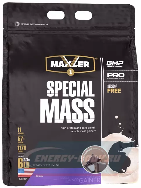 Гейнер MAXLER Special Mass Gainer 2730 г, Шоколад