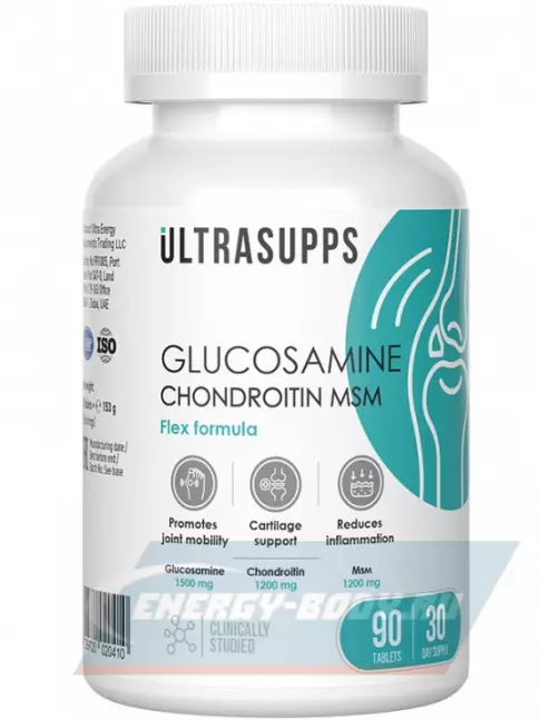 Суставы, связки UltraSupps Glucosamine & Chondroitin & MSM 90 таблеток