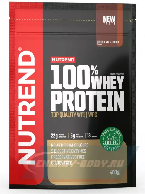  NUTREND 100% Whey Protein 400 г, Шоколад - Какао