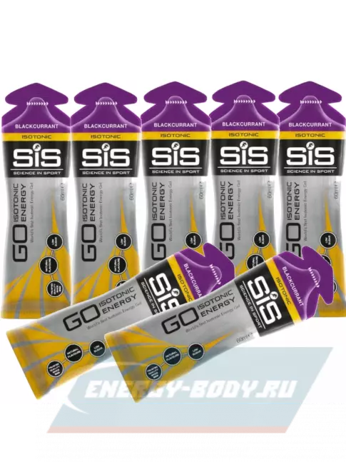 Энергетический гель SCIENCE IN SPORT (SiS) GO Isotonic Energy Gels 7 x 60 мл, Черная смородина