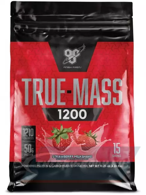 Гейнер BSN True Mass 1200 Weight Gainer 4650 г, Клубничный молочный коктейль