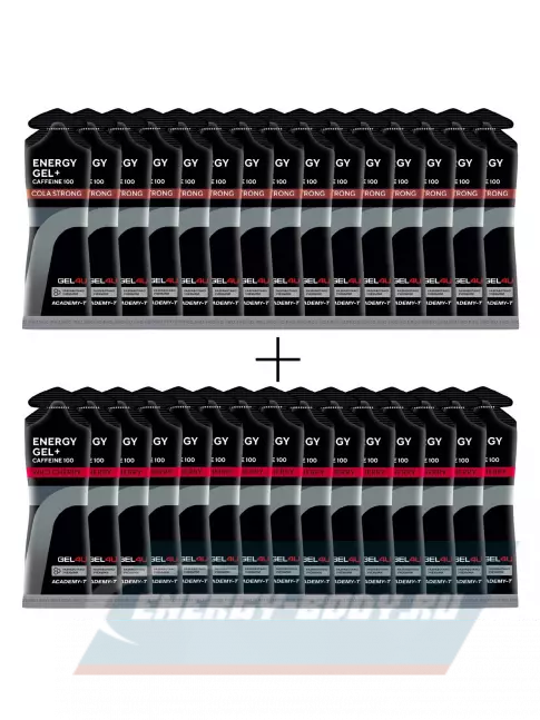 Энергетический гель GEL4U Energy GEL + Caffeine 100 30 x 60 г, Кола и Вишня