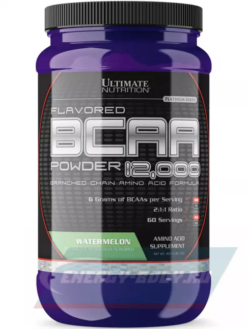 ВСАА Ultimate Nutrition BCAA 12000 Powder 457 г, Арбуз