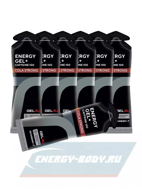 Энергетический гель GEL4U Energy GEL + Caffeine 100 7 x 60 г, Кола