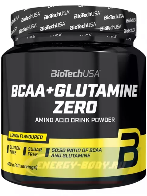 ВСАА BioTechUSA BCAA + Glutamine Zero 480 г, Лимон