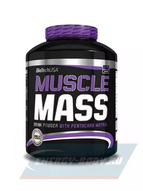 Гейнер BioTechUSA BioTech Muscle Mass 2270 г, Клубника