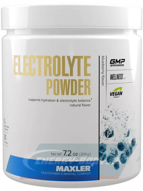  MAXLER Electrolyte Powder 204 г, Черника