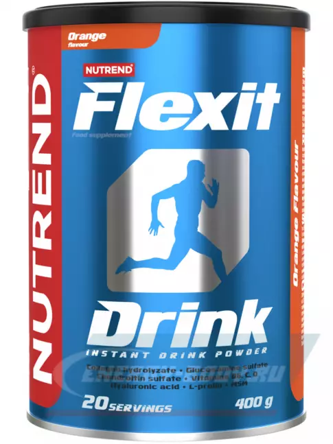 Суставы, связки NUTREND Flexit Drink 2 x 400 г, Апельсин