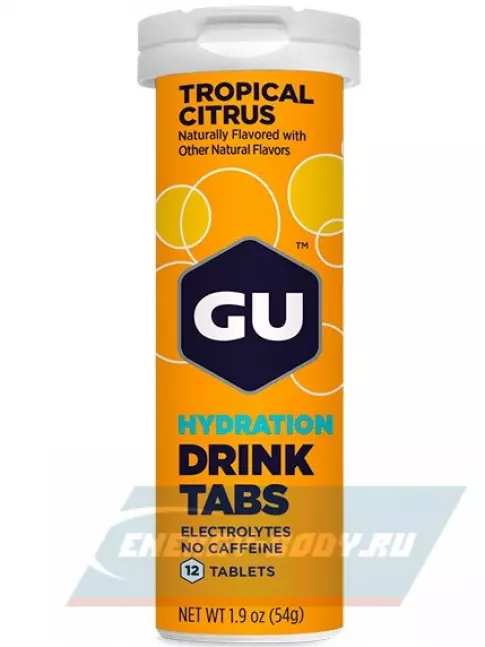  GU ENERGY GU HYDRATION DRINK TABS + caffeine 2 x 12 таб, Микс