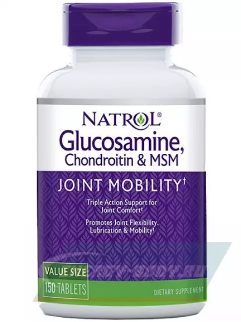 Суставы, связки Natrol Glucosamine Chondroitin MSM 60 таблеток