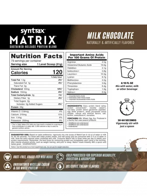  SYNTRAX Matrix 5 lbs 2270 г, Молочный шоколад