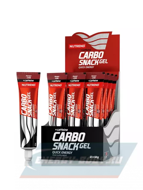 Энергетический гель NUTREND Carbosnack 60mg caffeine туба 12 шт x 50 г, Кола