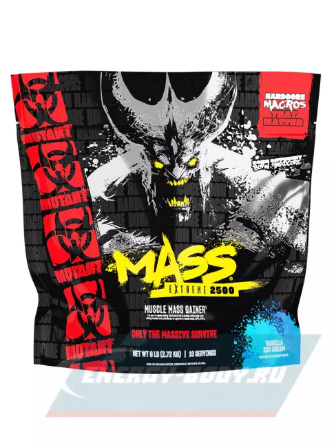 Гейнер Mutant Mass Extreme 2500 2720 г, Ванильное мороженое