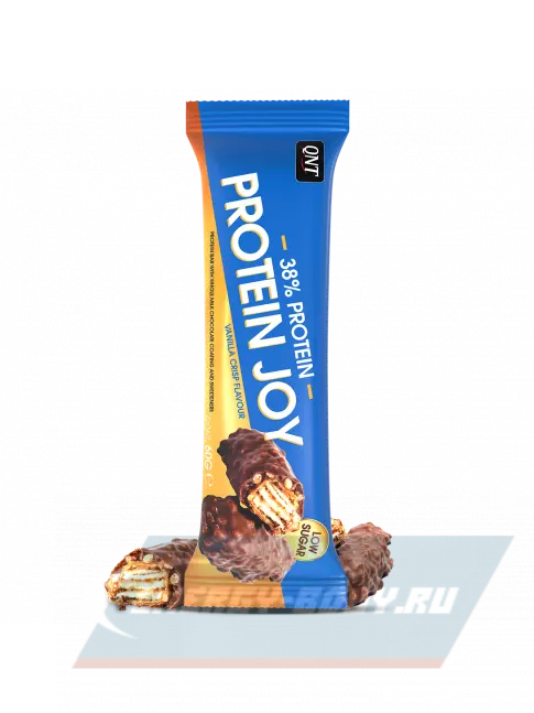 Батончик протеиновый QNT PROTEIN JOY BAR 60 г, Хрустящий ванильный лед