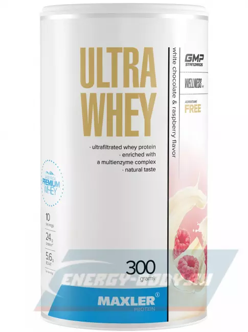  MAXLER Ultra Whey 300 г, Белый шоколад с малиной