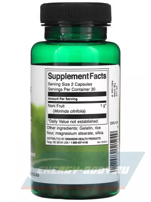  Swanson Noni 500 mg 60 капсул