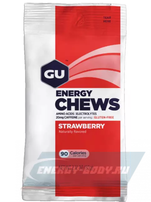 Восстановление GU Energy Labs Мармеладки GU Energy Chews 3 x 60 г, Клубника
