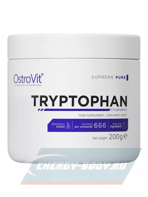 Аминокислотны OstroVit Tryptophan supreme PURE 200 г, Натуральный