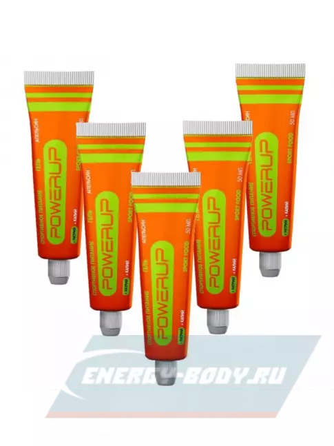 Энергетический гель Powerup Гель 5 х 50 г, Апельсин