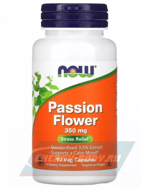 NOW FOODS Passion Flower 350 mg 90 веган капсул NOW FOODS Passion Flower 350 mg 90 веган капсул