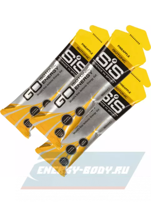 Энергетический гель SCIENCE IN SPORT (SiS) GO Isotonic Energy Gels 3 x 60 мл, Ананас