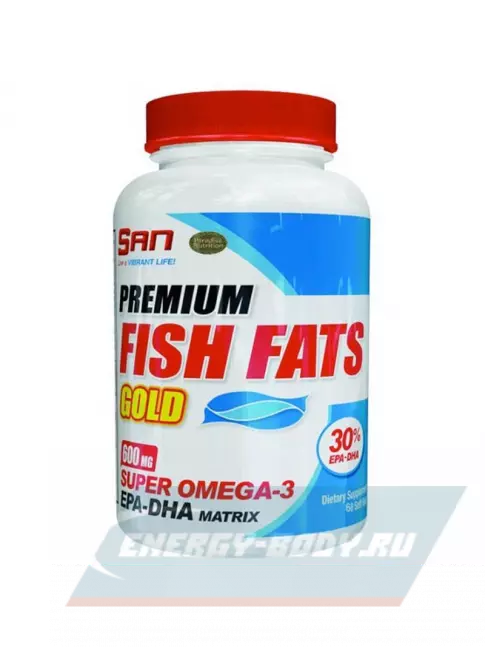 Omega 3 SAN Premium Fish Fats Gold 60 капсул