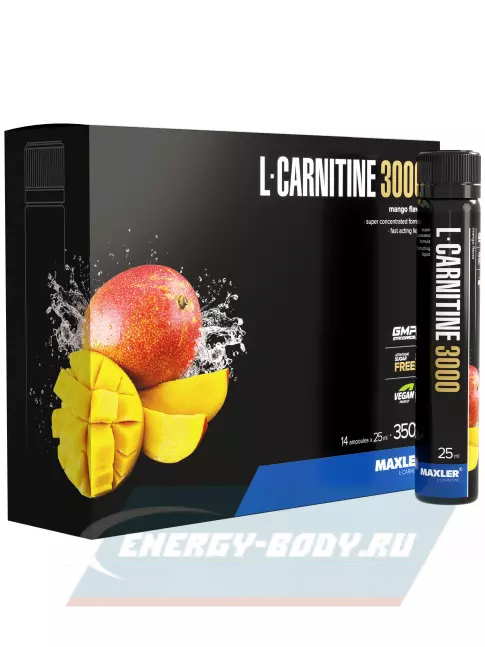 L-Карнитин MAXLER L-Carnitine 3000 14 x 25 мл, Манго
