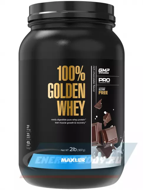  MAXLER 100% Golden Whey 907 г, Насыщенный шоколад