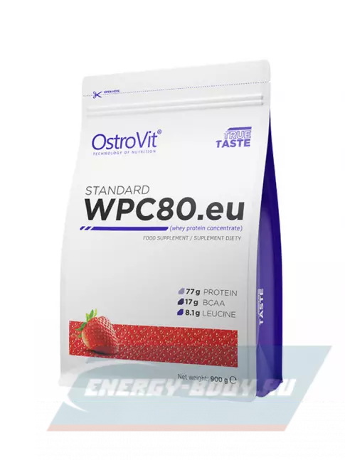  OstroVit WPC 80.eu 900 г, Клубника