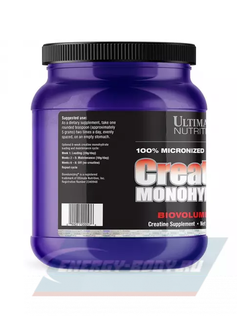  Ultimate Nutrition 100% Micronized Creatine Monohydrate 1000 г