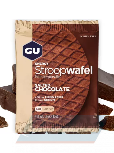 Батончик энергетический GU ENERGY GU ENERGY STROOPWAFEL(без глютен) 16 x 32 г, Соленый шоколад