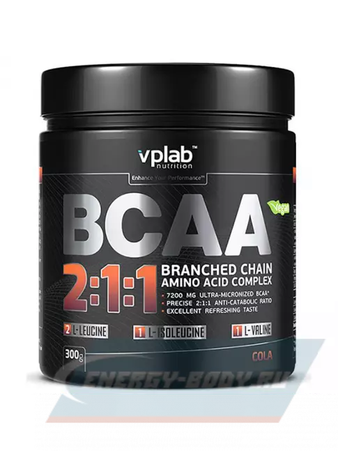 ВСАА VP Laboratory BCAA 2:1:1 300 г, Кола