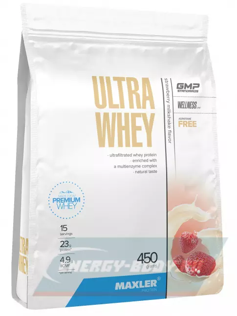  MAXLER Ultra Whey 450 г, Клубника