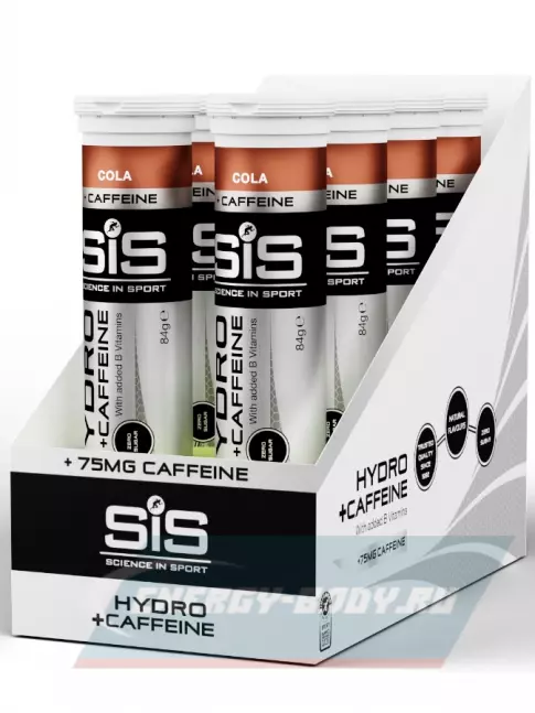  SCIENCE IN SPORT (SiS) GO Hydro Tablet 20s CAFFEINE 8 x 20 таблеток, Кола